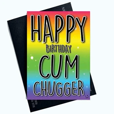 Afbeelding van Grappige Kaarten Gelukkige Verjaardag Cum Chugger Gay Vriend Grap Kaart Rude Volwassen Fun PC950