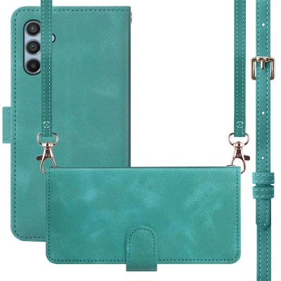 Afbeelding van Samsung Galaxy A54 (5G) Hoesje Kunstleder iMoshion Bookcase Turquoise Telefoonhoesje