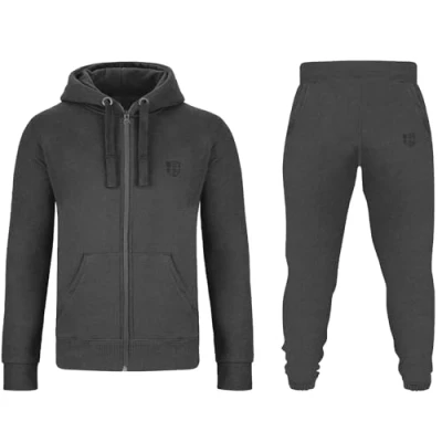 Afbeelding van Gennadi Hoppe Trainingspak voor heren, sweatjack en trainingsbroek, joggingpak, donkergrijs, XL