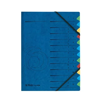 Afbeelding van Herlitz 5001128 map met verdelingen 1 12/A Z kwaliteit blauw