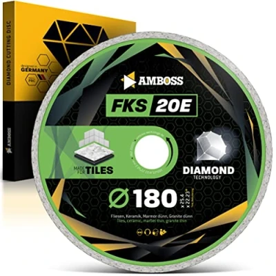 Afbeelding van Ambeeld FKS 20&quot;Eco&quot; diamantdoorslijpschijf tegels/keramiek/marmer diameter selecteerbaar boring: 22,2 mm segmenthoogte: 5 mm, Ø 180 x 1