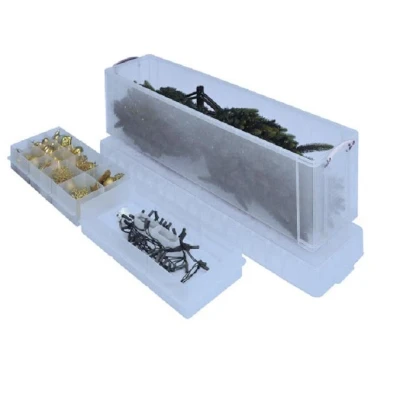 Afbeelding van Kerstmis Pack! REALLY USEFUL BOX 77 Liter 1201 x 270 355mm (ideaal voor kerstbomen) + inzet kerstballen lichtslingers