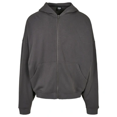 Afbeelding van Urban Classics 90&#039;S ZIP Sweater met rits, Heren, Maat: 4XL, Darkshadow