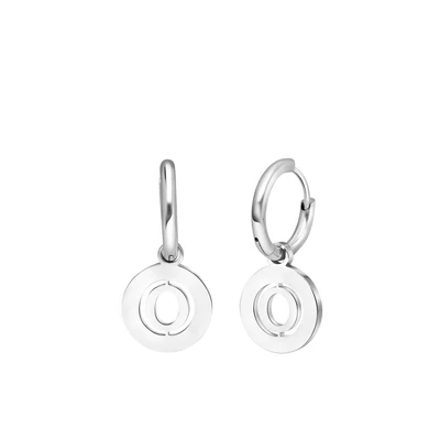 Afbeelding van Lucardi Buchstabe O Oorbellen O, Dames, Maat: One Size,