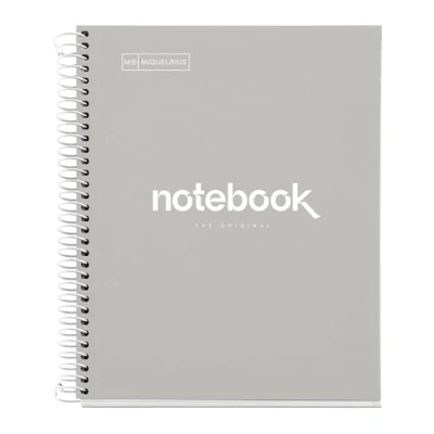Afbeelding van Miquelrius Notitieboek met spiraalbinding, 1 emoties, omslag, DIN A5, microgeperforeerd, 80 vellen, 90 g/m², geruit 5 mm
