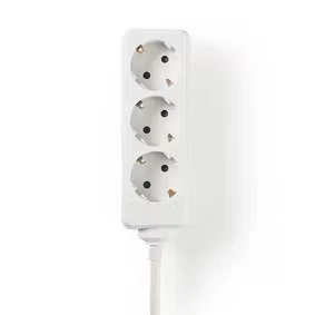 Afbeelding van Nedis Stekkerdoos Schuko / Type F (CEE 7/7) 3 wegs 3.00 m 3680 W 16 A Soort aarding: Zi