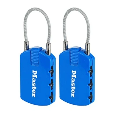 Afbeelding van MasterLock Hangslot met adreslabel en stalen kabel 10cm