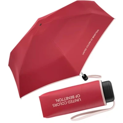 Afbeelding van Benetton Ultra Mini Flat Solid Zakparaplu, virtual roze, 88 cm, Compact