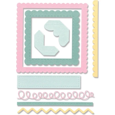 Afbeelding van Sizzix Thinlits Die Set Fabulous Frames &amp; Borders by Debi Potter