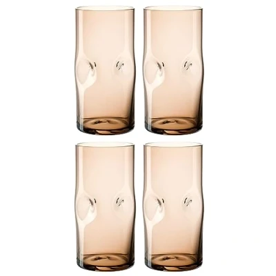 Afbeelding van Longdrinkglas Leonardo Vesuvio Bruin 300ml (Set van 4)