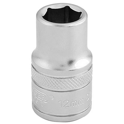Afbeelding van Draper H MM/MS 1/2&quot; Vierkant Drive 6 Punt Metrische Socket (8mm), Blauw 12 mm
