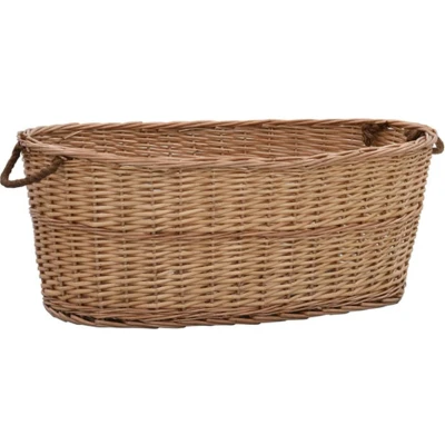 Afbeelding van Houtmand met handvatten 88x57x34 cm natuurlijk wilgenhout