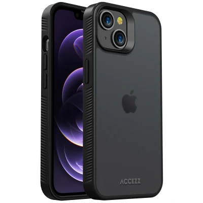 Afbeelding van Apple iPhone 14 Hoesje Kunststof Accezz Hardcase/Backcover Zwart Telefoonhoesje Shockproof/Valbescherming