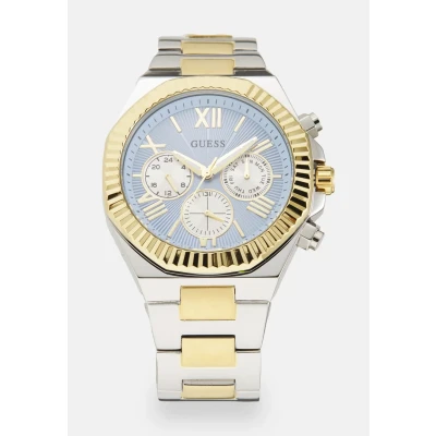 Afbeelding van Guess Equity Horloge silvercoloured/goldcoloured, Heren, Maat: One Size, Silver coloured/gold coloured
