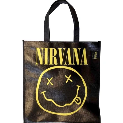 Afbeelding van Nirvana Happy Face Schoudertas Zwart