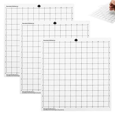 Afbeelding van LCOUACEO Snijmat voor Silhouette Cameo 4 /3/2/1, standaard handgreep, 30 x cm, 3 stuks hechtende en antislip flexibele geroosterde snijmatten, reservematten, accessoireset, vinyl ambachtelijke naaien