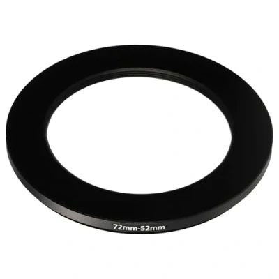 Afbeelding van vhbw Step down ring adapter van 72 mm naar 52 voor cameralens filteradapter, metaal, zwart