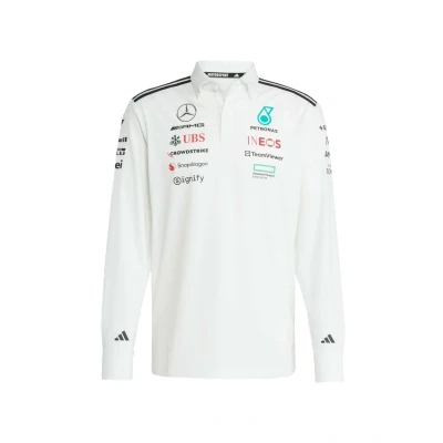 Afbeelding van adidas Performance MERCEDES AMG PETRONAS FORMULA ONE TEAM POLO MET LANGE MOUWEN Heren Wit 2XL