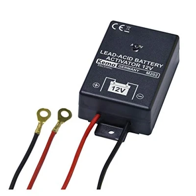 Afbeelding van Kemo Loodaccu activator/refresher 12 V M202 tegen afzetting van loodsulfaat, verhoogt de levensduur autoaccu, met led display, elektronische verzorging en reanimatie een autoaccu