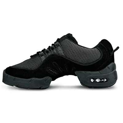 Afbeelding van Bloch Dames Boost DRT Suède en Mesh Split Sole Dansschoen, Zwart, 39 EU