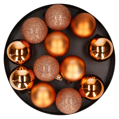 Afbeelding van Cosy &amp; Trendy Kerstballen 12 st koperkleurig mat glans 6 cm