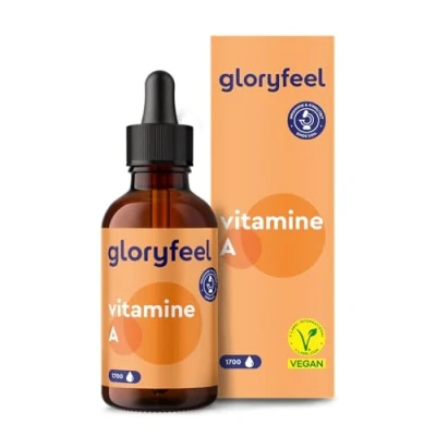 Afbeelding van Vitamine A Druppels hoog gedoseerd 5000 I.E (1500 µg) per dagdosis 50 ml (1700 druppels) Echte (Retinyl Palmitaat) opgelost in MCT Olie Getest en Geproduceerd Duitsland