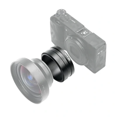 Afbeelding van JJC Metalen lensfilteradapterring compatibel met RICOH GW 4 brede conversielens naar GR III GR3 camera, vervanging voor GA 1 lensadapter