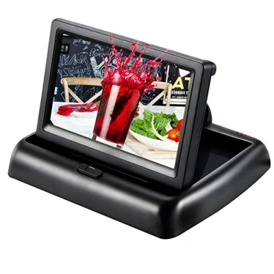 Afbeelding van 4,3 inch TFT LCD automonitor Opvouwbare monitor Display Achteruitrijcamera Parkeersysteem voor auto achteruitkijkmonitors NTSC PAL
