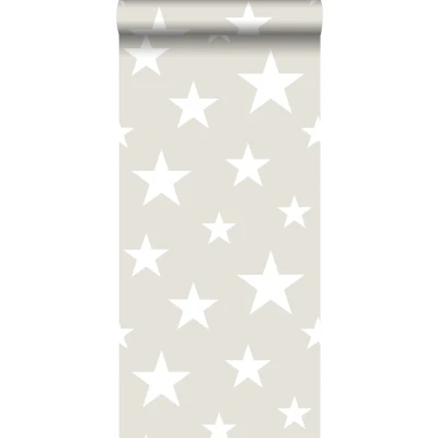 Afbeelding van Leen Bakker ESTAhome Behang Sterren Licht En Wit 53cm X 10.05 M Grijs Vlies