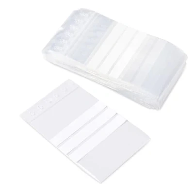 Afbeelding van Pakico 1000 plastic zakken, 6 x 8 cm, transparant, hersluitbaar, met etiketten, dikke zakjes ritssluiting, voedselzakken, specerijen, noten, koffie, Hebrata, ziplock zakje