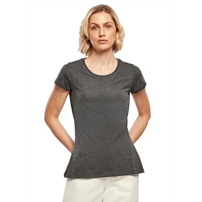 Afbeelding van Damesshirt &#039;Basic Tee&#039; met ronde hals Charcoal S