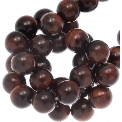 Afbeelding van Red Tijgeroog Kralen (6 mm) 60 stuks