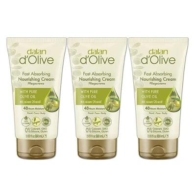 Afbeelding van 3x Dalan d&#039;Olive hand en lichaamscrème 60 ml handcrème set