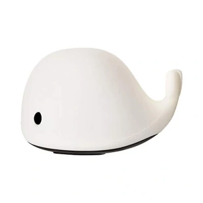 Afbeelding van Pauleen Night Whale, walvis nachtlampje voor kinderen met batterij, LED kinderkamerlamp kleurverandering gemaakt van BPA vrij siliconen, Wit