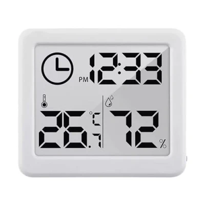 Afbeelding van GreenBlue Weerstation Digitale Thermometer / hygrometer met klokfunctie Wit