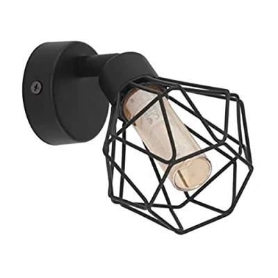 Afbeelding van EGLO Zapata 1 Opbouwspot G9 Staal;Glas Zwart;Amber