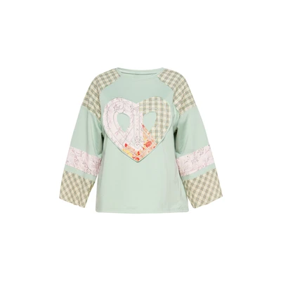 Afbeelding van usha Longsleeve, Dames, Maat: 40, Mint
