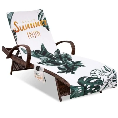 Afbeelding van EHRBGK Microvezel handdoek voor zonnebed, stof, opvouwbaar, ligdoek, strandlaken strandhanddoek tuinstoel, strandstoel, ligkussen, zwembaden, stranden