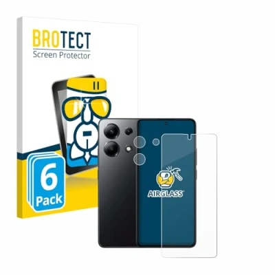 Afbeelding van BROTECT Screenprotector voor Xiaomi Redmi Note 13 4G (Voor+Camera) Folie Beschermfolie Beschermglas transparant (6 Stuks)