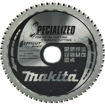 Afbeelding van Makita Accessoires Cirkelzaagblad RVS/Staal Efficut 185x30x1,4 60T 0g E 12843