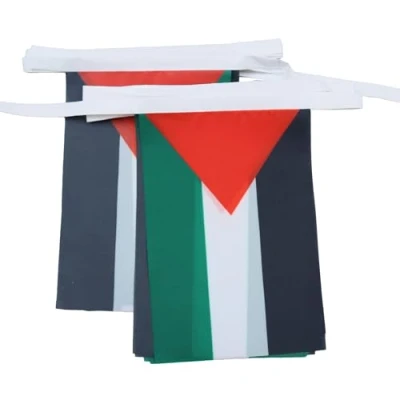 Afbeelding van Palestina 6 meter BUNTING Vlag 20 vlaggen 9&#039;&#039; x 6&#039;&#039; Palestijnse STRING 15 21 cm AZ FLAG