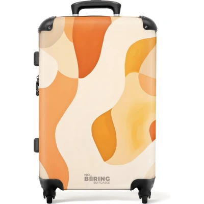 Afbeelding van NoBoringSuitcases.com® Koffer groot Rolkoffer lichtgewicht Abstracte vormen Reiskoffer met 4 wielen Grote trolley XL 20 kg bagage