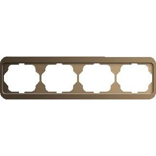 Afbeelding van Abb busch jaeger alpha nea 4 voudig afdekraam horizontaal 81x294x11mm ip20 brons 2cka001754a1736
