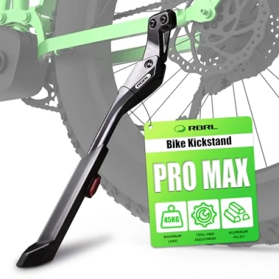 Afbeelding van RBRL Fietsstandaard met 18mm Gat Afstand, Verstelbare Aluminiumlegering Fietsstandaard, Stabiel en antislip Achter, Geschikt voor 24 29 Inch Mountainbikes, Rennfietsen, MTB, Ebike