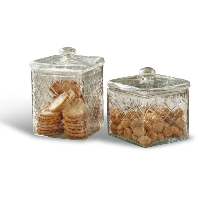 Afbeelding van LOBERON Glazen pot set van 2 Cherie helder