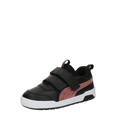 Afbeelding van Puma Multiflex 2 Glitz Unisex Hardloopschoenen voor op de weg Black/rose goldcoloured kinderen, Maat: 28, gold/coloured Schoenen