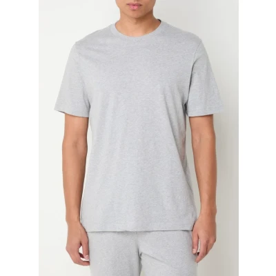 Afbeelding van Schiesser Mix and Relax T shirt Grijs katoen Small Heren