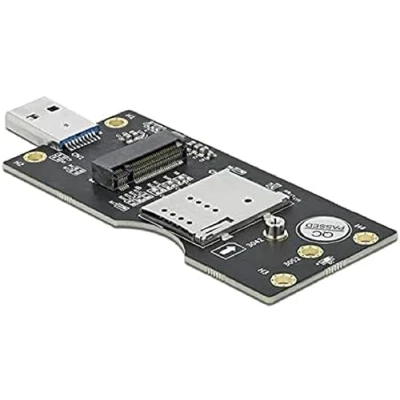 Afbeelding van Delock USB 3.0 Converter Type A Stekker naar M.2 Key B met SIM Slot