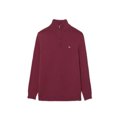 Afbeelding van GANT Casual katoenen halve rits, bordeauxrood (wine red), XL
