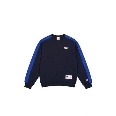 Afbeelding van Champion Legacy Retro Sport (220318) Soft Compact Poly Fleece Crewneck Sweatshirt, marineblauw/diepblauw (Nny/Bai), S Heren FW24,